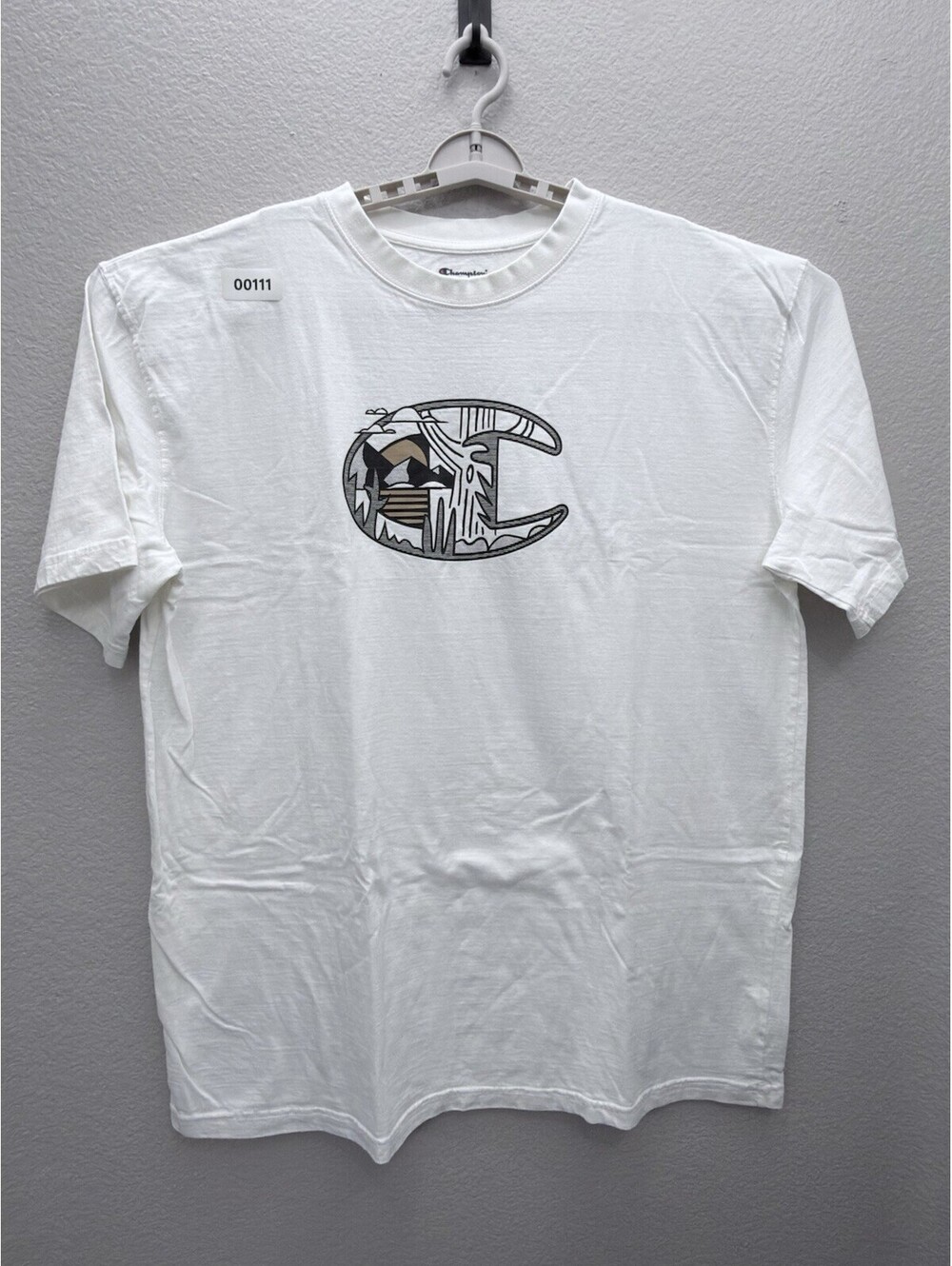 Champion Authentic Athleticwear Men's 2XLT White Cotton Graphic Logo Tee